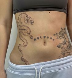 Western Dragon Tattoo, Western Dragon, Red Dragon Tattoo, Rib Tattoos For Women, Dragon Tattoo For Women, Geniale Tattoos, Stomach Tattoos, Dragon Tattoo Designs, Badass Tattoos