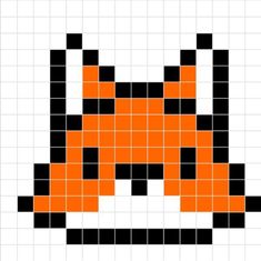 an orange and black cat is shown in the shape of a pixellated pattern on a white background