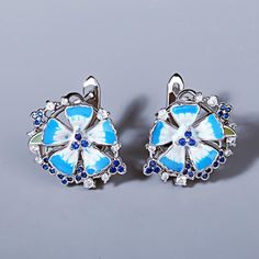 Blue Flower Earrings for Women is inspired by Chinese style yet Trendy and elegance. Handmade Enamel looks Unique complements every skin tone beautifully. Color Enamel is a chic and classic choice with stands the test of time. Fine Jewelry Earrings, Blue Flower Earrings, Romantic Party, Flower Handmade, Classic Earrings, Earrings Studs, Enamel Earrings, Trendy Gift, Fine Earrings