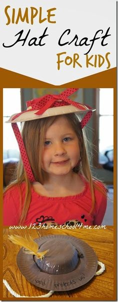 H Is For Hat, Hat Crafts For Kids, Derby Crafts, Preschool Hat, Mad Hatter Day, Letter H Crafts, Cup Hat, Craft Preschool, Paper Hats