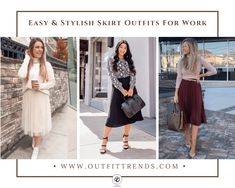 Professional Skirt Outfits- 25 Ideas To Wear Skirts For Work Coat With Skirt Outfit, Coat With Skirt, Gray Skirt Outfit, 70’s Outfit, Tulle Skirts Outfit, Professional Skirt, Black Jeans Outfit