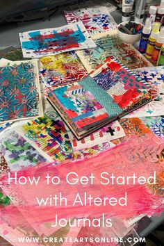 Get started with Altered Journals with Nicole Austin on Create Arts Online Vintage Ledger, Types Of Journals, Oil Pastels, Collage Paper, Find You, What Type, Getting Started, Safe Place, Oil Pastel