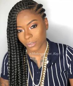 Ebony Hairstyles, Mohawk Braids, Butterfly Locks, Braids Women, Hair Color For Dark Skin, Braids With Shaved Sides