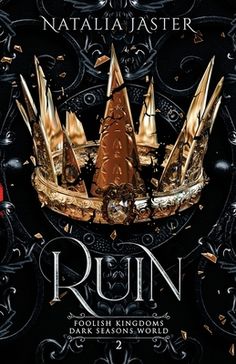 the cover to run by natalie jaster, with gold crown on top and black background