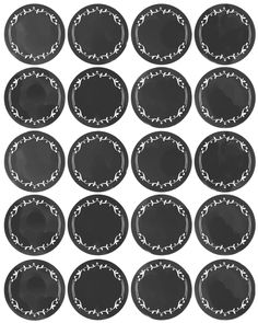 black and white circles with chains on them, all drawn in different directions to make it look