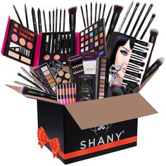 HOLIDAY EXCLUSIVE - LIMITED QUANTITY AVAILABLE. Please note this is a bundle makeup set. All items are shipped in SHANY black boxes. There are no color selection available. If you buy more than 1 Set, you receive the same items or same colors. Holiday Gift Set contains the following items. 1 COMPACT MAKEUP SET PALLETE, 1 MAKEUP BRUSH SET, 1 EYELASH CURLER , 1 EYELINER, 1 LIP GLOSS , 1 EYE PENCIL . Color Selection May vary. Makeup Carnaval, Teen Makeup, All In One Makeup, Brush Pouch, Clear Makeup Organizer, Nail Enhancements, Makeup Kits, Makeup Sets, Makeup Eyeshadow Palette