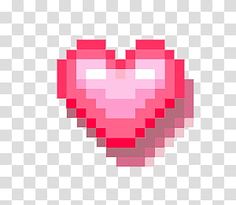 an image of a pixel heart on a white background, with red and pink colors