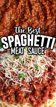 Meat Sauce on Spaghetti Best Easy Spaghetti Sauce, Homemade Spaghetti Sauce Pioneer Woman, Meat Spagetti Sauce, Best Tasting Spaghetti Sauce, How To Season Spaghetti Meat, Hamburger Meat Spaghetti Recipes, Ground Beef Seasoning For Spaghetti, Amazing Spaghetti Sauce, How To Season Meat For Spaghetti