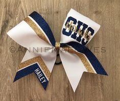 Cheer bow Cheer bows Sideline cheer bow Cheer bows | Etsy Blue And Gold Cheer Bows, Cheer Designs, Cheer Accessories, Cheerleading Ideas, Bows Ideas, Cheer Season