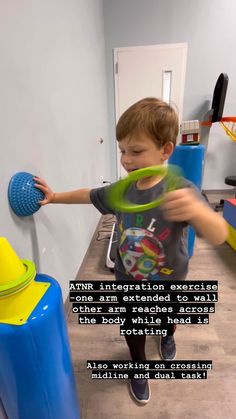 Activity to work on crossing midline, dual task, and integrating ATNR! #morethanagym #sensorygym #atnr #primitivereflexes… | Instagram Reflex Integration Activities For Kids, Atnr Reflex Integration Activities, Reflex Integration, Sensorial Activities, Pt Exercises, Proprioceptive Activities, Concentration Activities, Adapted Pe