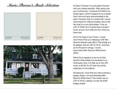 the front and back pages of a house with white paint on it, and an image of