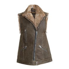 Lamb leather vest fully lined with Rabbit fur trim Side pockets Front zip closure 25" long Style 5435 Dry cleaning by fur specialist only Leather Vest, Long Style, Rabbit Fur, Fur Trim, Camel, Trim, Leather, Clothes