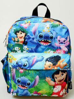 Disney Lilo and Stitch Purse Backpack Mini 12" Bag All Over Art Print B-Day Gift Multicolor Character Print Bags For Daily Use, Multicolor Character Print Backpack, Multicolor School Bag With Character Print, Multicolor Character Print Travel Bag, Multicolor Character Print Bags For Back To School, Back To School Multicolor Bags With Character Print, Back To School Multicolor Character Print Bags, Everyday Use Back To School Bags With Character Print, Multicolor Character Print Standard Backpack