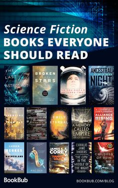 the best science fiction books of the year are on display in this book club poster