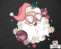 an image of santa claus with sun glasses