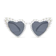 PRICES MAY VARY. Fashion Unique Design - Heart Shape Pearl Sunglasses, unique and stylish, very suitable for party, festival, cosplay, photo booth, etc. With multiple colorful frame for you to choose, show your unique style and make you more eye-catching in the crowd and become the focus of the audience. It is a great choice for your fashion daily accessory. UV400 Protection - cat eye pearl sunglasses with UV400 protection coating can block 100% of all UVA and UVB. Sunglasses with UV400 protecti Pearl Sunglasses, Sunglasses Unique, Bling Sunglasses, Festival Sunglasses, High Fashion Accessories, Vintage Festival, Heart Glasses, Pearl Decorations, Colorful Frames