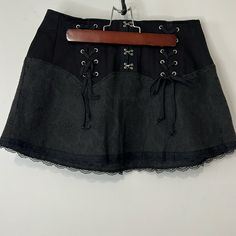 Y2k Tripp Mini Skirt Vintage Nwt Size M Waist 15”-16” Length 14” Black Mini Skirt For Alternative Winter Fashion, Black Mini Skirt For Winter Alternative Fashion, Fitted Skort For Alternative Fashion, Y2k Black Winter Skirt, Black Y2k Winter Skirt, Clothes Pieces, Skirts Y2k, Mini Skirt Vintage, Skirt Y2k