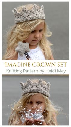 8 Knit Crown Free Knitting Patterns & Paid - Knitting Pattern Knit Birthday Crown, Knit Crown Pattern, Two Needle Knitting Patterns, Crochet Crowns Free Pattern, Cool Knitting Patterns, Kint Hat, Knitting Patterns Free Baby, Knitting Patterns For Kids, Crochet Crown Pattern