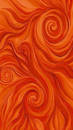 an orange background with swirls and waves in the form of fire or ice cream