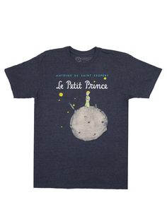 The Little Prince Unisex T-Shirt (Navy) Prince Shirt, Random Clothing, Classic Childrens Books, Literacy Programs, Donate Books, Navy Style, Book Tshirts, The Little Prince, Fitted Tee