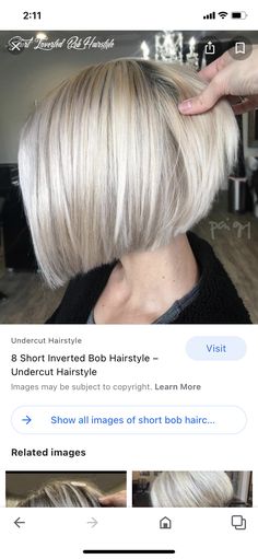 Hair Highlights And Lowlights, White Blonde Hair, Gorgeous Hair Color, Bob Haircut For Fine Hair, Hair Images, Cute Hairstyles For Short Hair, Haircuts For Fine Hair, Short Hair Haircuts, Short Blonde Hair