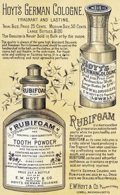 an old advertisement for rubicam's cologne, which is being advertised by the public