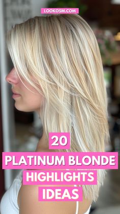 20 Platinum Blonde Highlights for Glam Blonde Highlights Thinning Hair, Blond With White Highlights, Bleach Blonde Hair With Lowlights Fall, Platinum Hair Green Eyes, Best Blonde For Pink Undertones, Level 8 Lowlights In Blonde Hair, Icy Platinum Blonde Highlights, Blonde Highlight Colors, Bleach Highlights On Blonde Hair