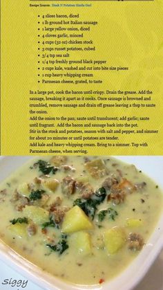 the recipe for this soup has been posted on an iphone screen, and it appears to be in english