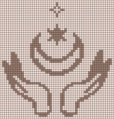 a cross stitch pattern with an image of a flower