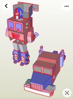 an animated image of a toy truck and car