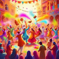 holi Holi Festival Drawing, Colors Festival, Festival Of Colors, Drawing Competition, Hindu Festival, Holi Festival, Color Festival