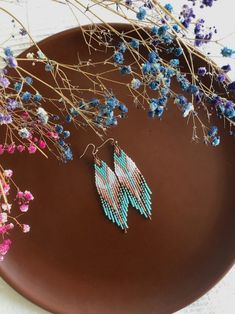 Fringe Beaded Earrings Tribal Seed Bead Earrings Ethnic - Etsy Bohemian Beaded Earrings With Tiny Beads For Gifts, Bohemian Gift Beaded Earrings With Tiny Beads, Bohemian Gift Earrings With Tiny Beads, Bohemian Beaded Tassel Earrings For Gift, Fringe Beaded Earrings, Long Beaded Earrings, Earrings Native American, Native American Beaded Earrings, Hippie Earrings