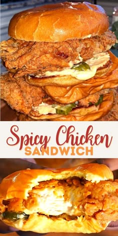 Spicy Chicken Sandwich Recipe, Chicken Breast Sandwich Recipes, Spicy Chicken Breast, Spicy Chicken Sandwich, Chicken Breast Sandwich, Spicy Fried Chicken