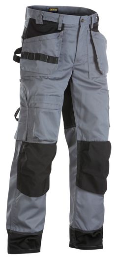 Blaklader Cordura Knee Pad Work Trousers with Nail Pockets (PolyCotton) - 1504 Main material 65% polyester, 35% cotton, twill, 300g/m² Crafts Cordura, Nail pockets, Knee protection pockets Men Main properties Trousers Craftsman, Electrician, Plumber, Sheet-metal worker, Mechanic, Floor-layers, Concrete worker, Warehouse worker Reinforcement CORDURA® reinforced knees and back pockets Details Plastic zipper fly Side hammer loop Loops, one with D ring Metal buttons Inner leg seam with 3-needle stit Pants With Knee Pads, Work Pants Men, Work Pants For Men, Work Trousers Mens, Snickers Workwear, Celana Kargo, Mens Work Pants, Safety Clothing, Tactical Clothing