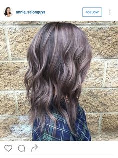 Smokey Lilac Hair, Smokey Hair, Silver Hairstyles, Red Scene Hair, Lilac Hair Color, Funky Colors, Beauty Beast, Hair Dyes