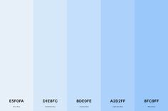 four shades of blue and white with the same color scheme in each section, one is different