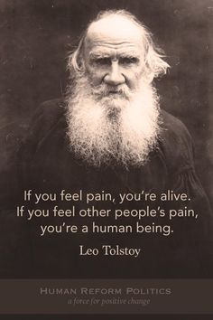 an old black and white photo with a quote from leo tolstoy on it