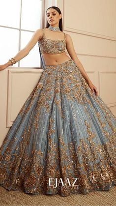 Sabyasachi Lehenga, Indian Bride Outfits, Blue Lehenga, Indian Dresses Traditional, Traditional Indian Outfits, Indian Wedding Wear, Designer Lehenga