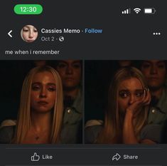 two screenshots of the same person on their cell phone