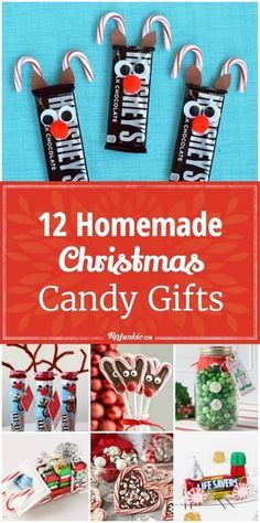 homemade christmas candy gifts with text overlay