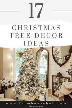 Christmas Tree Decor Ideas Rustic Farmhouse Christmas Tree Ideas, Rustic Farmhouse Christmas Tree, Best Christmas Tree Decorations, Christmas Tree Decoration Ideas, Tree Decoration Ideas, Rustic Farmhouse Christmas, Farmhouse Christmas Tree