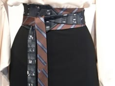 Ropa Upcycling, 파티 드레스, Diy Vetement, Obi Belt, Men's Tie, 가을 패션, Looks Style, Upcycle Clothes