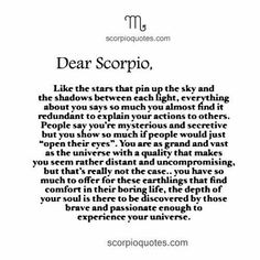 the poem dear scorpio is written in black and white