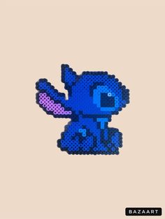 an image of a pixellated stitched animal