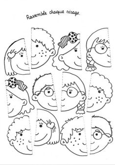 the faces of children with different hair styles