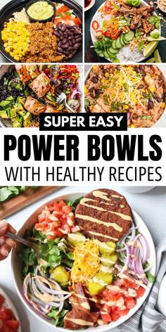 super easy power bowls with healthy recipes