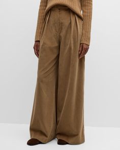 Get free shipping on Max Mara Gilly Wide-Leg Corduroy Trousers at Neiman Marcus. Shop the latest luxury fashions from top designers. Corduroy Trousers, Wide Legs, Basic Outfits, Classic Outfits, Corduroy Pants, Trouser Pants, Max Mara, Wide Leg Trousers, Top Designers