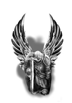 Christus Tattoo, St Michael Tattoo, Alas Tattoo, Warrior Angel, Archangel Tattoo, Heaven Tattoos