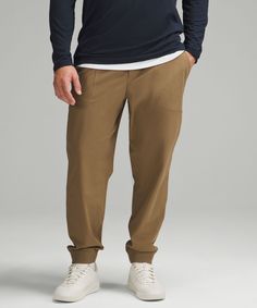 These Sleek Joggers Feature Our Abc Technology, Making Them An Obvious Choice For Recreation Or Travel. Designed For Casual. Streamlined Fit That Gives Glutes And Thighs Breathing Room, Then Tapers To Hem:intended To Sit At Ankle For 36"-38" Inseam:our Abc Technology Uses An Ergonomic Gusset To Remove Tension From The Crotch Of Our Pants. Waistband Drawcord Can Be Worn Inside Or Out. Discreet Back Pocket. Front Pockets With Hidden Phone And Coin Sleeves. | ABC Jogger Tall Versatile Relaxed Fit Lululemon Pants, Lululemon Relaxed Fit Versatile Pants, Lululemon Versatile Relaxed Fit Pants, Lululemon Casual Pants With Elastic Waistband, Casual Full-length Lululemon Pants, Casual Full Length Lululemon Pants, Lululemon Casual Full-length Pants, Casual Stretch Lululemon Pants, Lululemon Casual Pants With Straight Hem