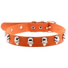 Skeleton Stud Choker Collar PU Leather Punk Rock Style Necklace-Necklace-Innovato Design-Orange-Innovato Design Skull Collar, Punk Rock Style, Women Choker Necklace, Edgy Accessories, Womens Chokers, Gothic Necklace, Punk Rock Fashion, Neck Jewellery, Skull Necklace